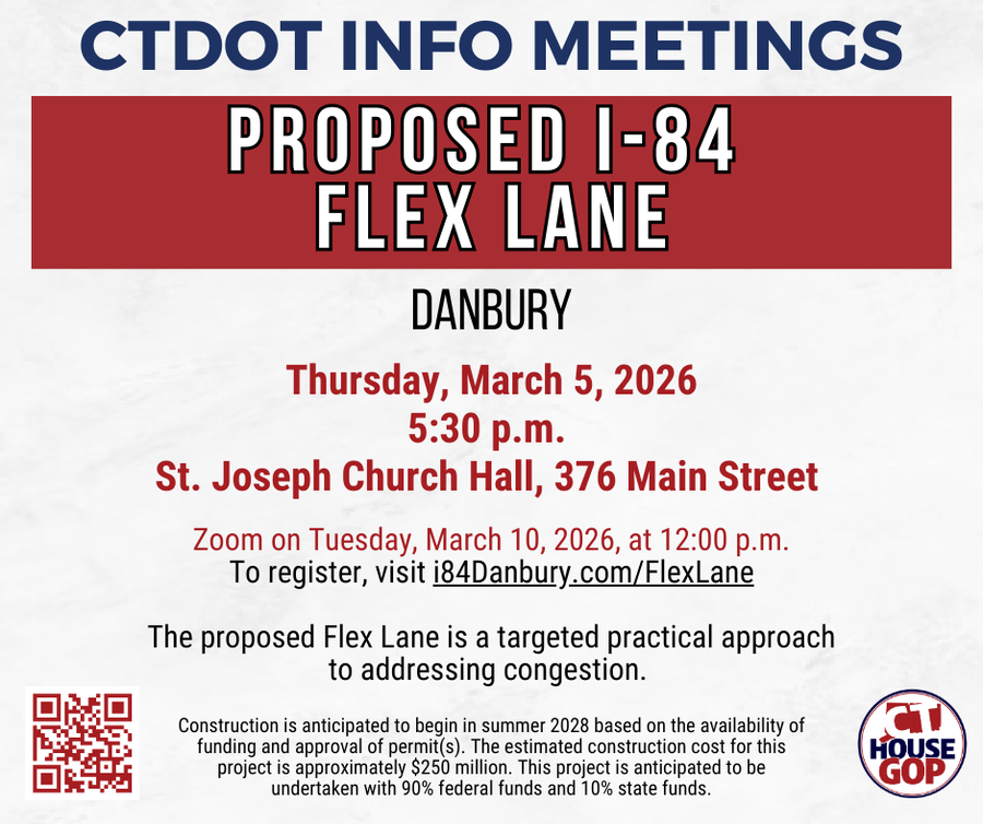 CT DOT To Hold Information Meetings on I-84 Danbury Flex Lane